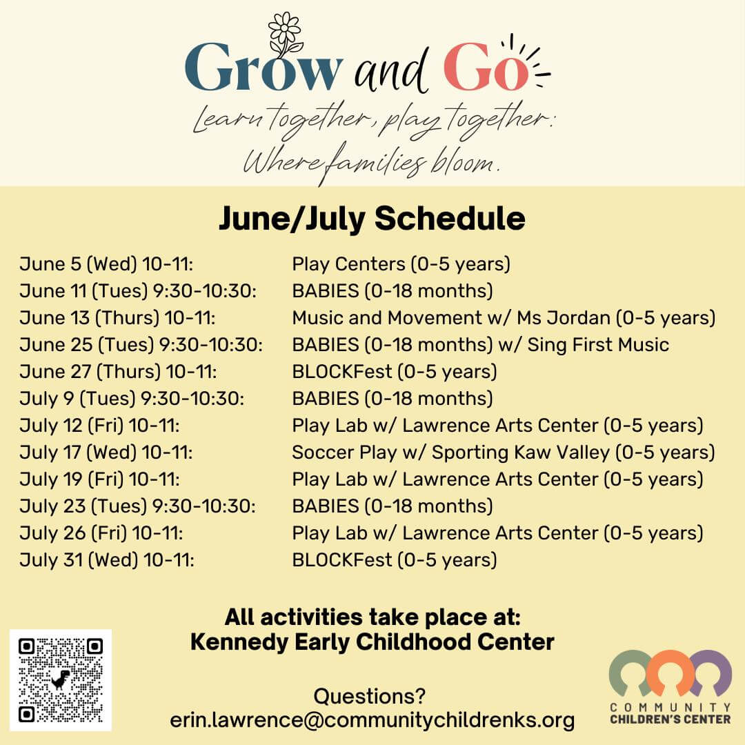 Grow and Go summer 2024 schedule